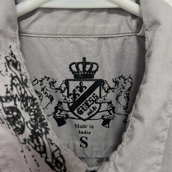 Guess Men’s Long Sleeve Button Down Gray Dress Shirt size Small - Picture 2 of 10